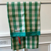 Torchon de cuisine vert à carreaux